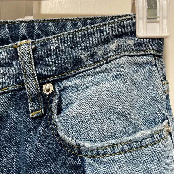 Urban Outfitters BDG jessye two toned mid rise true straight leg jeans 24 - Picture 9 of 16